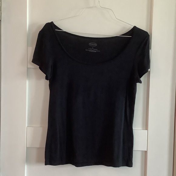 Talbots swoop neck black top - Picture 1 of 2